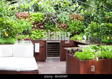 RHS Chelsea Flower Show 2009 Outdoor-Küche Stockfoto