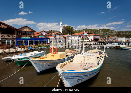 Das Dorf Ucagiz in der Nähe von Kekova Insel an der Lykischen Küste, Türkei Stockfoto