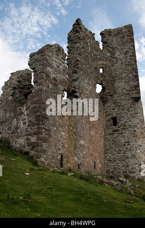 Ardvreck Burgruine auf Loch Assynt. Stockfoto