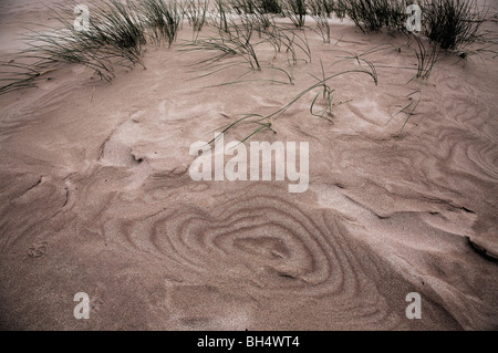 Sand Muster am Achnahaird Strand. Stockfoto