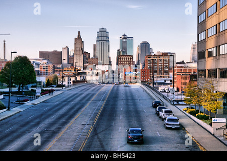 Kansas City, MO Skyline. Stockfoto