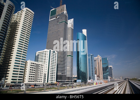 Dubai Metro automatisiert Zug Pendler System Vereinigte Arabische Emirate Stockfoto