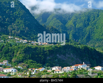 Bergdorf im Norden Madeiras, "Ponta Delgada" Madeira, Portugal Stockfoto