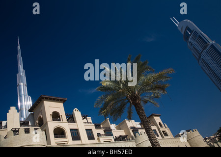 Dramatische Grafik Winkel Burj Khalifa Dubai SEAT2 Adresse Stockfoto