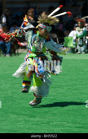Indianische Tänzer bei North American Indian Days Stockfoto