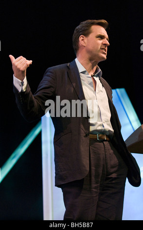 Britische Historiker Niall Ferguson The Barclays Wealth Vortrag - The Ascent of Money Hay Festival 2009. Stockfoto