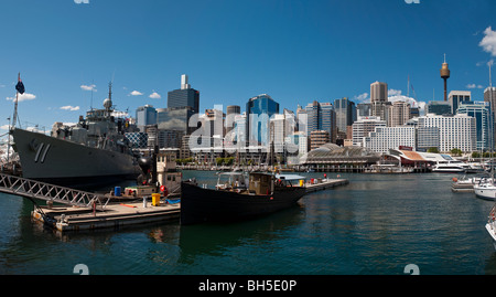 HMAS Vampire an der Australian National Maritime Museum in Darling Harbour, Sydney, Australien Stockfoto