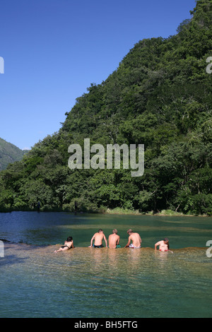 Semuc Champey, Alta Verapaz, Guatemala, Mittelamerika Stockfoto