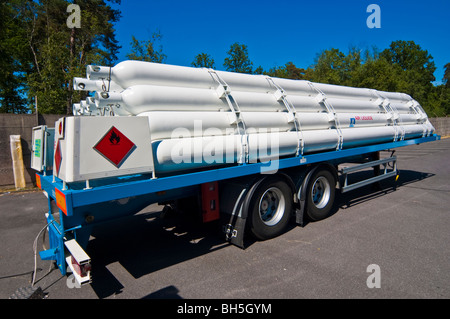 Mobile Wasserstofftankstelle von Air Liquide auf Michelin Challenge Bibendum 2006, Paris, Frankreich Stockfoto