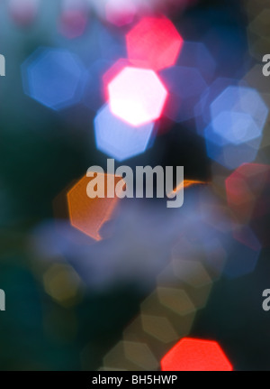 Bokeh, aus Fokuslichter, ästhetisch ansprechenden Farben Stockfoto