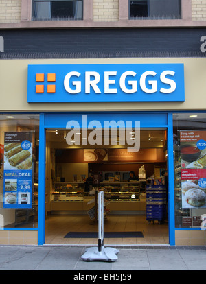 Ein Greggs Geschäft in Nottingham, England, Vereinigtes Königreich Stockfoto