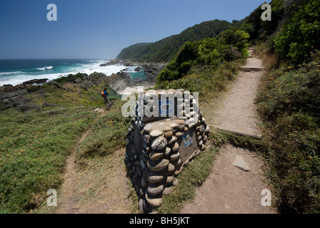 Der Start der Otter Trail, Tsitsikamma, Garden Route National Park, Südafrika Stockfoto