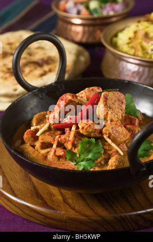 Balti Chicken Tikka Masala Curry indisches Essen Stockfoto