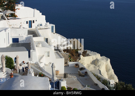 Caldera Dorf über dem Meer Santorini, Griechenland Stockfoto