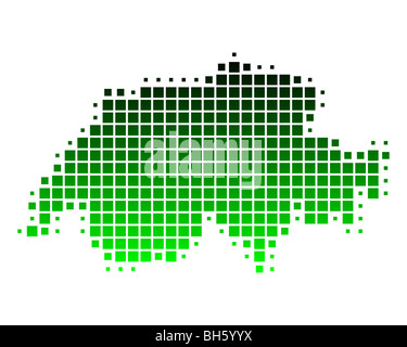 Karte der Schweiz Stockfoto