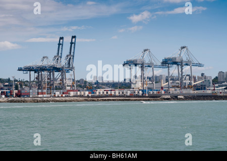 Blick von Queens Wharf und Auckland City, Fähre entnommen Stockfoto