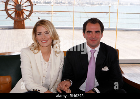 Prinz Nikolaos von Griechenland engagiert Tatiana Blatnik Stockfoto