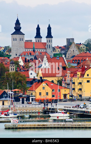 Die mittelalterliche Hansestadt Stadt Visby, Gotland, SwedenSweden Stockfoto