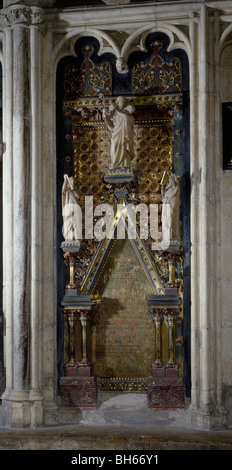 York Minster Denkmal für zwei Kanonen, William Mason und Neffe w.h. Dixon (gest. 1854) 19. Jahrhundert viktorianischen Gotik Stockfoto