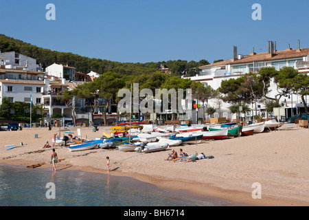 Strand von Tamariu, Costa Brava, Mittelmeer, Spanien Stockfoto