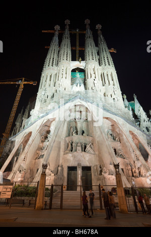 Kathedrale La Sagrada Familia des Architekten Antoni Gaudi, Barcelona, Katalonien, Spanien Stockfoto