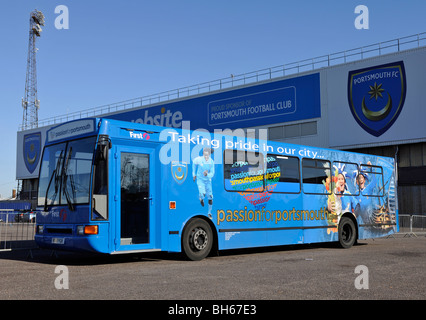 Fratton Park Heimat des Portsmouth Football Club, Frogmore Road, Fratton, Portsmouth, Hampshire, England, UK; Stockfoto