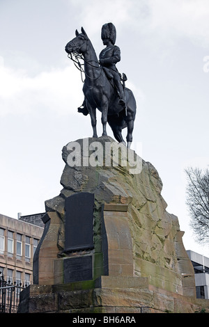 Denkmal für die Royal Scots Greys. Fürsten st. Edinburgh. Schottland. Stockfoto