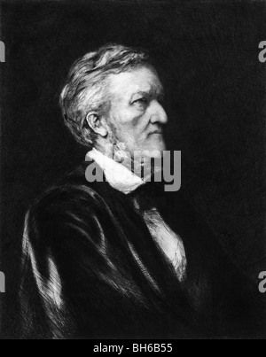 Hochformat ca. 1878 von Richard Wagner (1813-1883) - der deutsche Komponist und Dirigent, der in erster Linie berühmt für seine Opern. Stockfoto