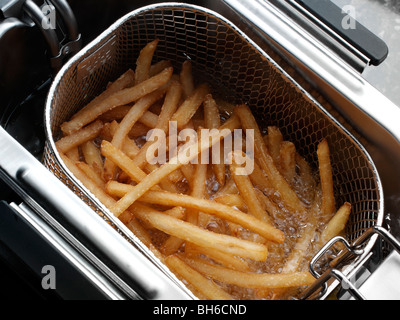 Chips, tiefes Fett braten Stockfoto