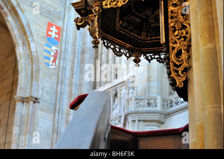 Sankt-Veits Kathedrale Prager Burg Tschechische Republik Stockfoto