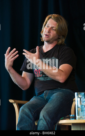 Rupert Isaacson reden sein Buch "The Horse Boy" Hay Festival 2009. Stockfoto