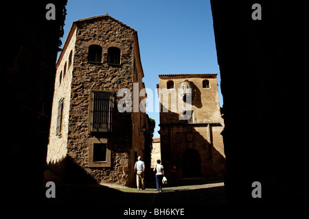 Calles Centro Histórico monumental de Cáceres Extremadura España Straßen in der Altstadt von Cáceres Extremadura Spanien Stockfoto