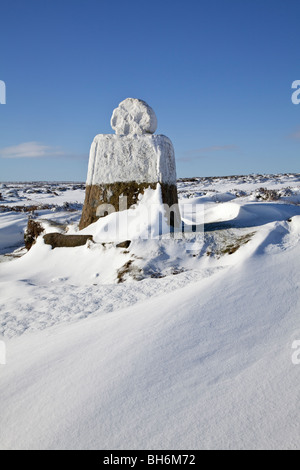 Weißes Kreuz [Fett Betty] Rosedale Head North York Moors National Park Stockfoto