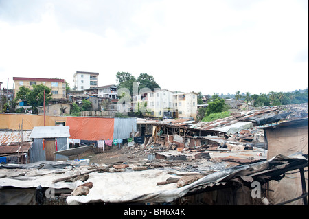 Kingtom Bomeh Müllkippe. Freetown in Sierra Leone Stockfoto