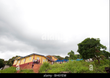 Auf der Suche nach Stadt, Sierra Leone Stockfoto