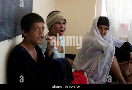 Psychisch Kranke in Marastoon Klinik des afghanischen roten Halbmonds in Kabul-Afghanistan Stockfoto