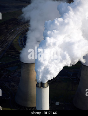 Kraftwerk-Ausgang West Burton, Nr Gainsborough, Nordengland Stockfoto