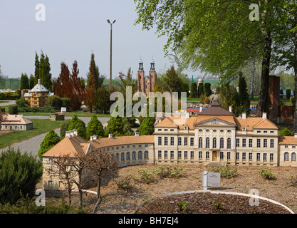 Pobiedziska Miniatur Open Air Museum, Schloss Rogalin Modell, Großpolen, Polen Stockfoto