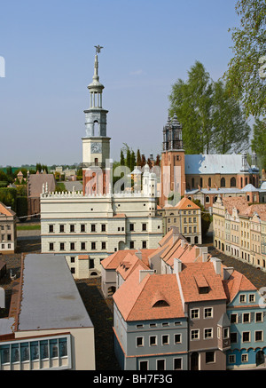 Pobiedziska Miniatur Open Air Museum, Poznan Modell, Großpolen, Polen Stockfoto