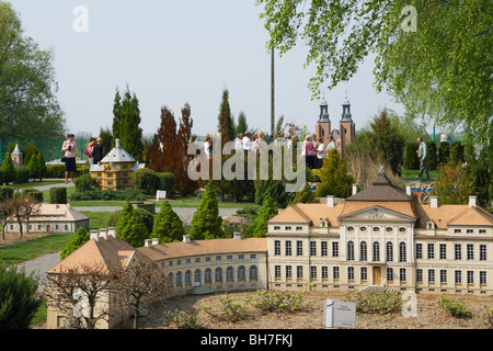 Pobiedziska Miniatur Open Air Museum, Schloss Rogalin Modell, Großpolen, Polen Stockfoto