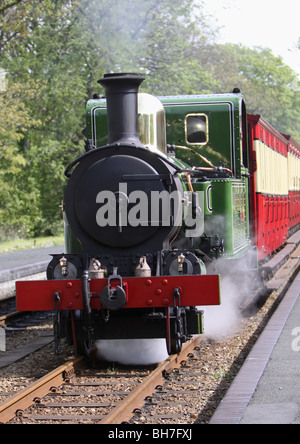 Dampfzug grüne Castletown Station Isle Of Man Stockfoto