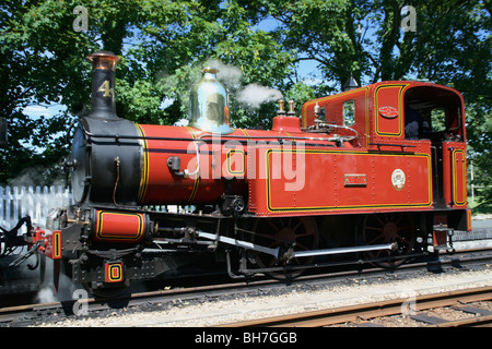 Dampf-rote Castletown Bahnhof Isle Of Man Stockfoto