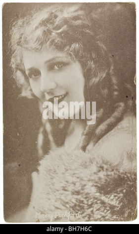 Vintage Photo Postkarte der Stummfilm-Schauspielerin Mary Pickford Stockfoto