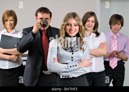 Geschäftsleute treffen im Büro Stockfoto