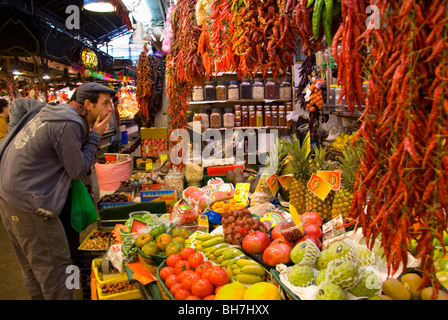 La Boqueria-Markt. Barcelona. Katalonien. Spanien. Stockfoto