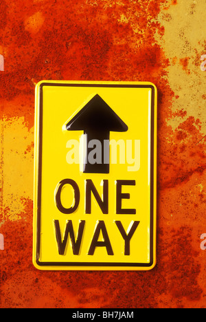 One way Zeichen Stockfoto