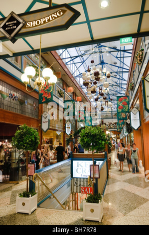 BRISBANE, Australien - Brisbane Arcade, und Alten, reich verzierten, Einkaufszentrum in Brisbane City. Stockfoto