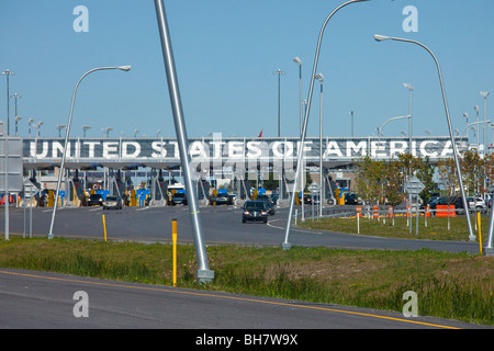 Champlain Grenzübergang zwischen den USA und Kanada Stockfoto