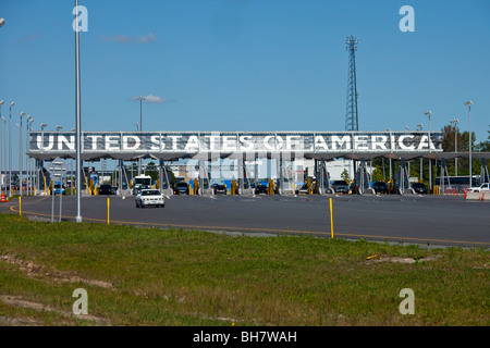 Champlain Grenzübergang zwischen den USA und Kanada Stockfoto