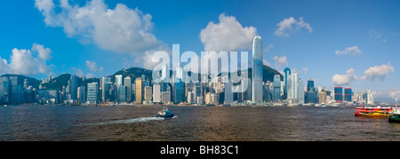 Skyline von Central, Hong Kong Island, Victoria Harbour, Hongkong, China, Asien Stockfoto